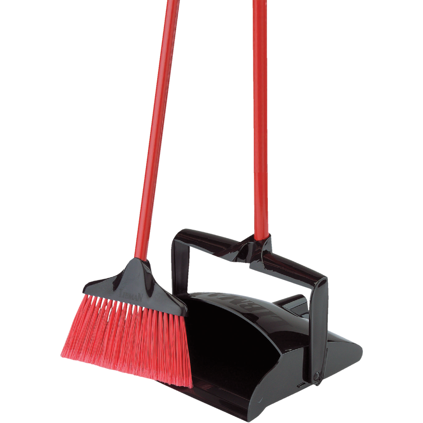 Libman 12 In. W. x 36 In L. Steel Handle Angle Lobby Household Broom with Dust Pan Image 1