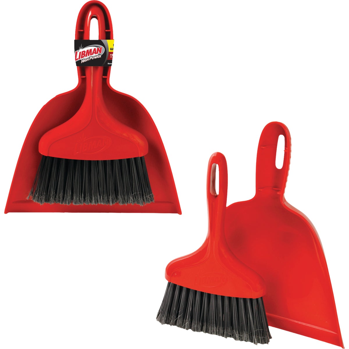 Libman 7 In. Poly Whisk Broom with Dust Pan, Black Bristles