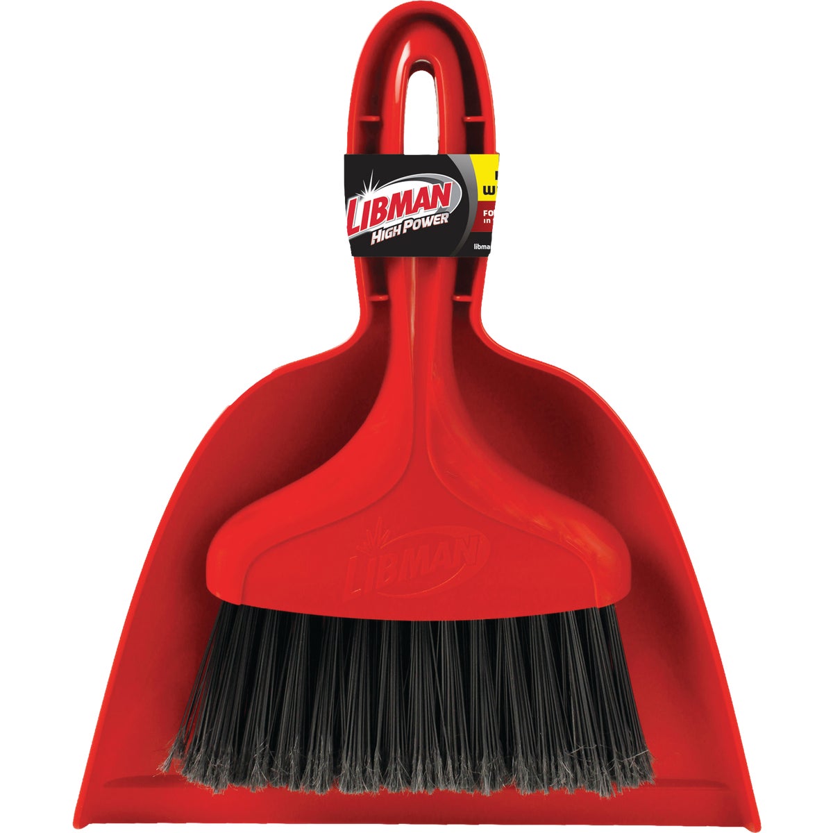 Libman 7 In. Poly Whisk Broom with Dust Pan, Black Bristles Image 2