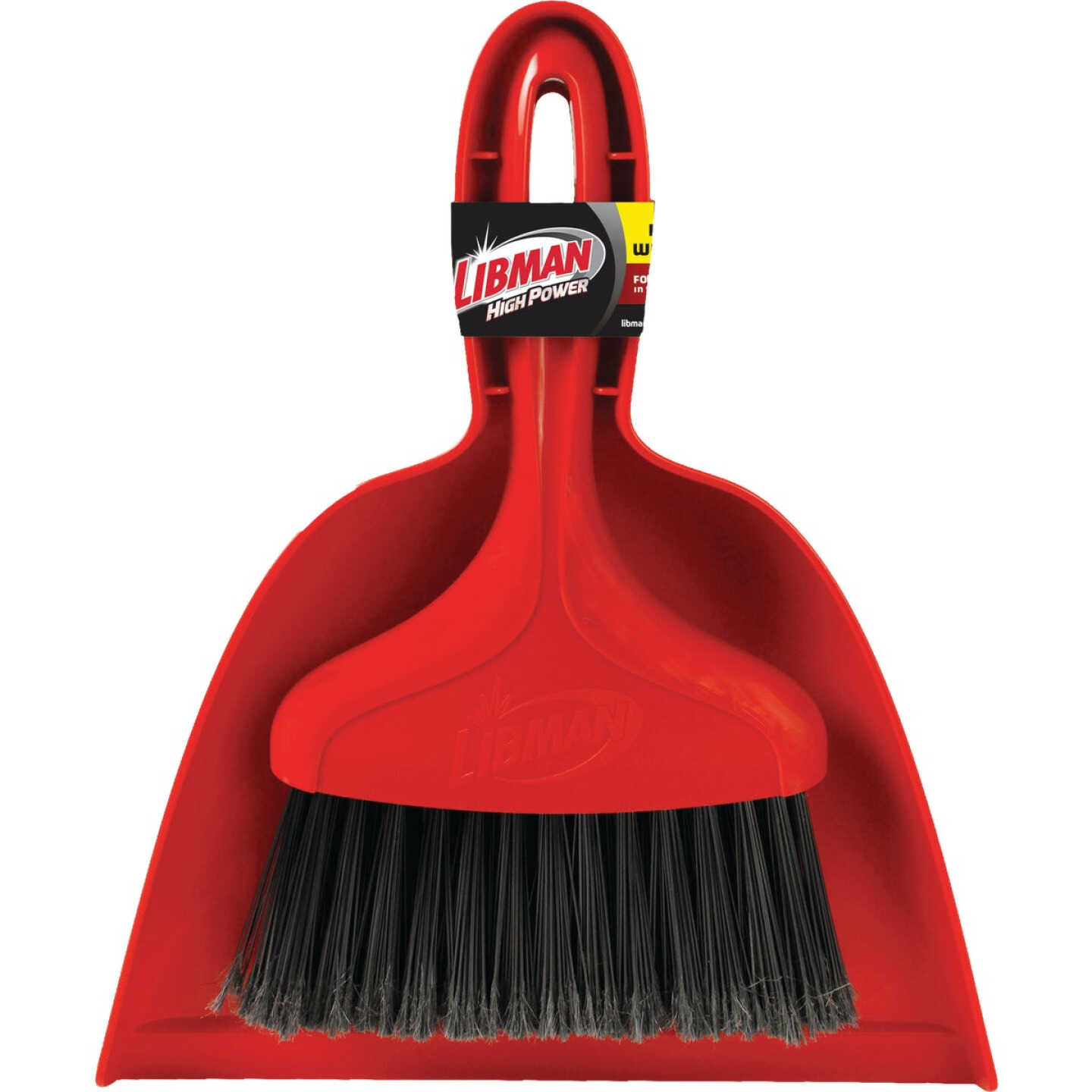 Libman 7 In. Poly Whisk Broom with Dust Pan, Black Bristles Image 2