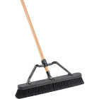 Libman 24 In. W. x 66 In. L. Wood Handle Smooth Surface Commercial Push Broom Image 1