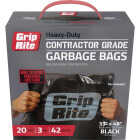 Grip-Rite 42 Gal. Heavy-Duty Contractor Black Trash Bag (20-Count) Image 1