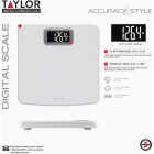 Taylor Digital 400 Lb. Glass Bath Scale, White Image 1