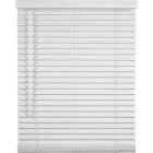 Home Impressions 30 In. x 64 In. x 2 In. White Faux Wood Cordless Blind Image 1