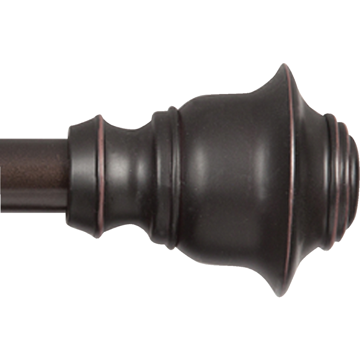 Kenney Fast Fit Finn 36 In. To 66 In. 5/8 In. Weathered Brown Curtain Rod Image 1