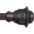 Kenney Fast Fit Finn 36 In. To 66 In. 5/8 In. Weathered Brown Curtain Rod Image 1