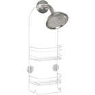 iDesign Rondo 2-Basket White Shower Caddy Image 1