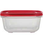 Rubbermaid EasyStore 7.81 C. Clear Square Food Storage Container with Lid Image 4