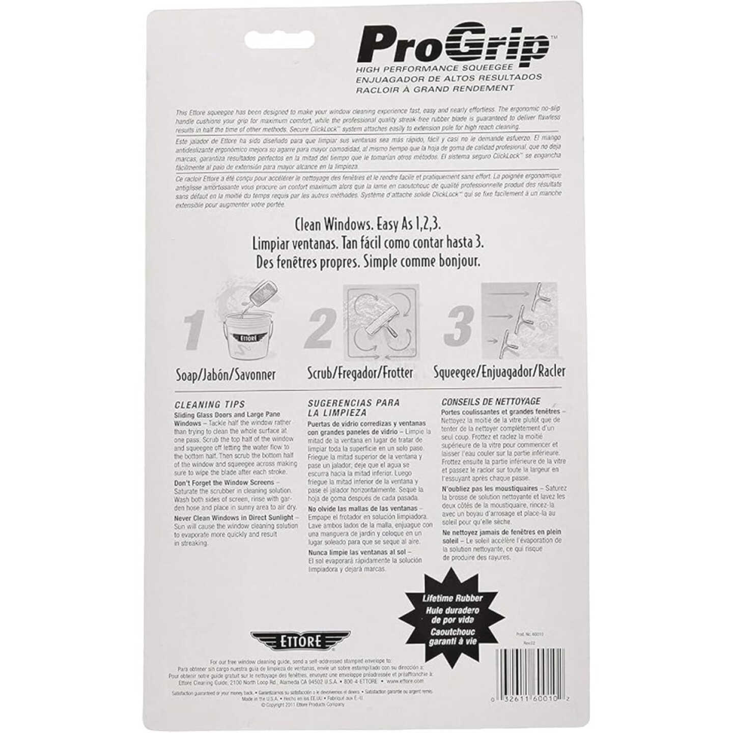 Ettore Progrip 18 In. Professional Window Squeegee Image 2
