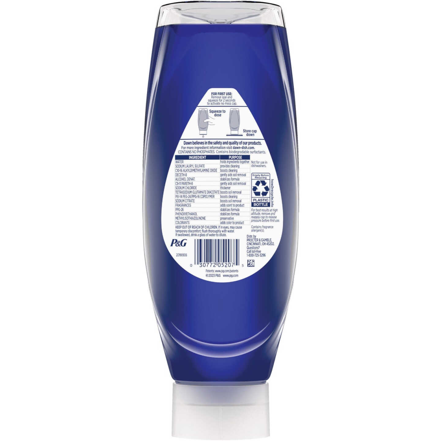 Dawn Platinum 24 Oz. Fresh Rain EZ-Squeeze Dishwashing Soap Image 5