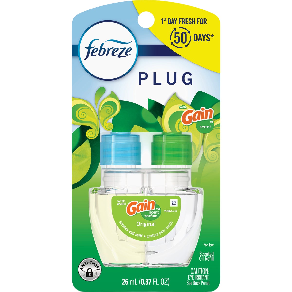 Febreze 0.9 Oz. Gain Scent Dual Scent Plug In Refill