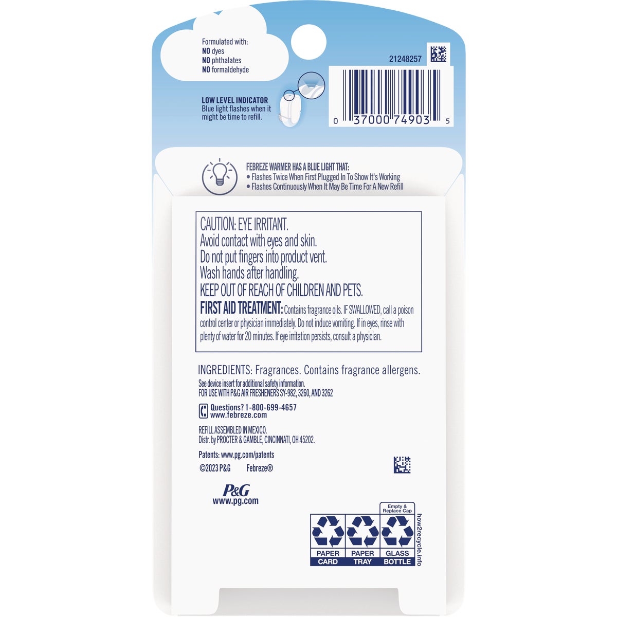 Febreze 0.9 Oz. Gain Scent Dual Scent Plug In Refill Image 4