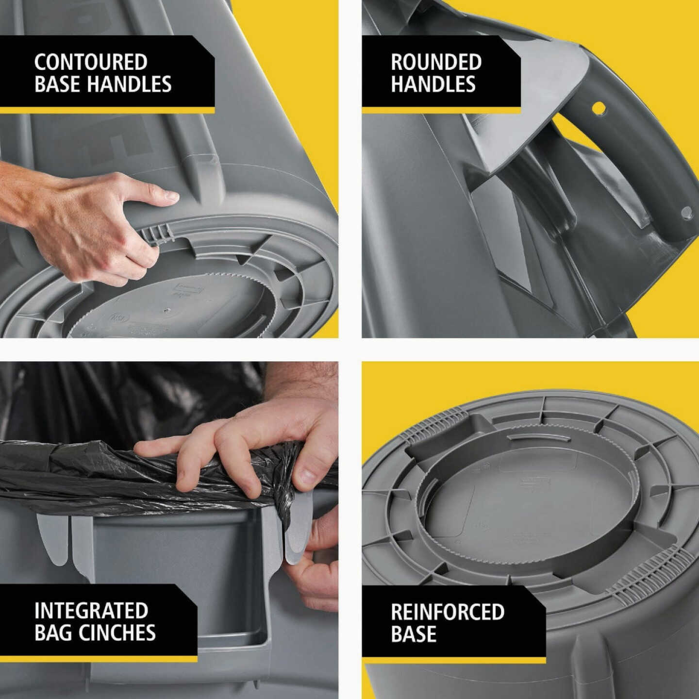 Rubbermaid Commercial 55 Gal. Brute Gray Trash Can Image 4