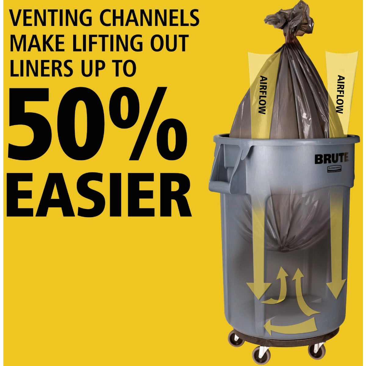 Rubbermaid Commercial 55 Gal. Brute Gray Trash Can Image 2