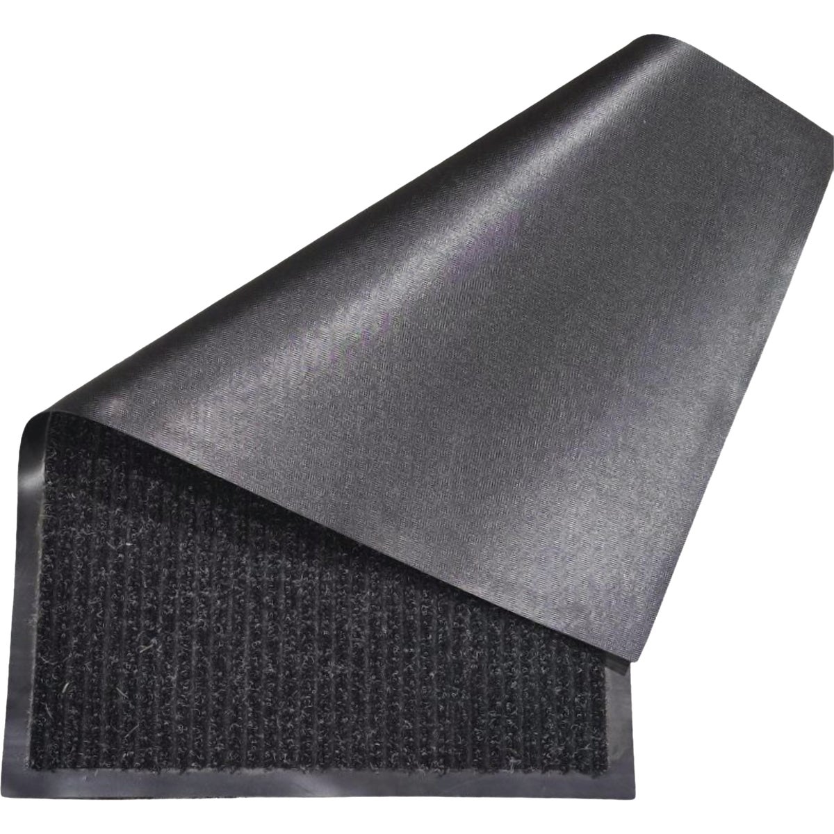 FanMats 21 In. x 36 In. Jumbo Dual Rib Indoor/Outdoor Door Mat, Charcoal Black Image 3