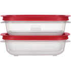 Rubbermaid 3.57-Cup EasyStore Rectangular Food Storage Container with Lid (2 Pack) Image 2