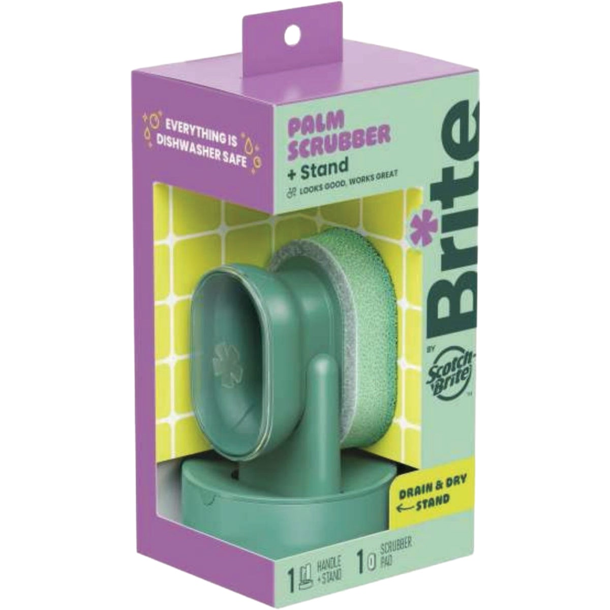 Brite by Scotch-Brite Palm Scrubber & Stand