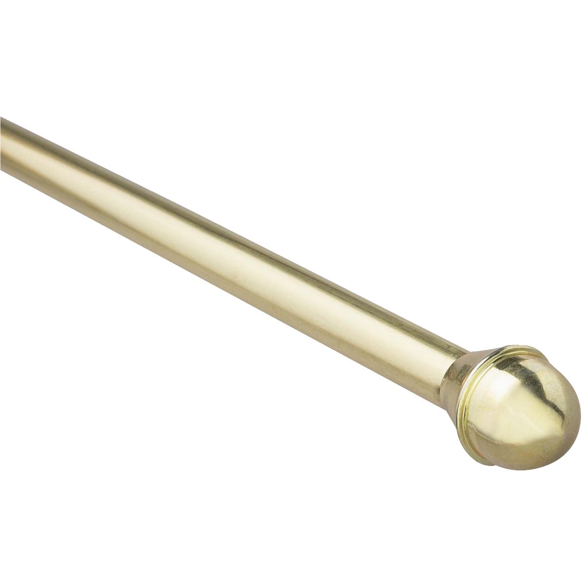Levolor 66 In. To 120 In. 5/8 In. Brass Standard Cafe Rod