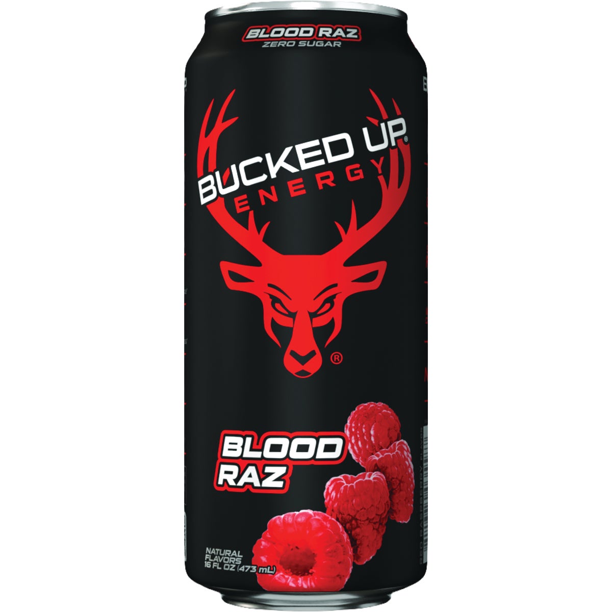 Bucked Up 16 Oz. Blood Raz Energy Drink Image 1
