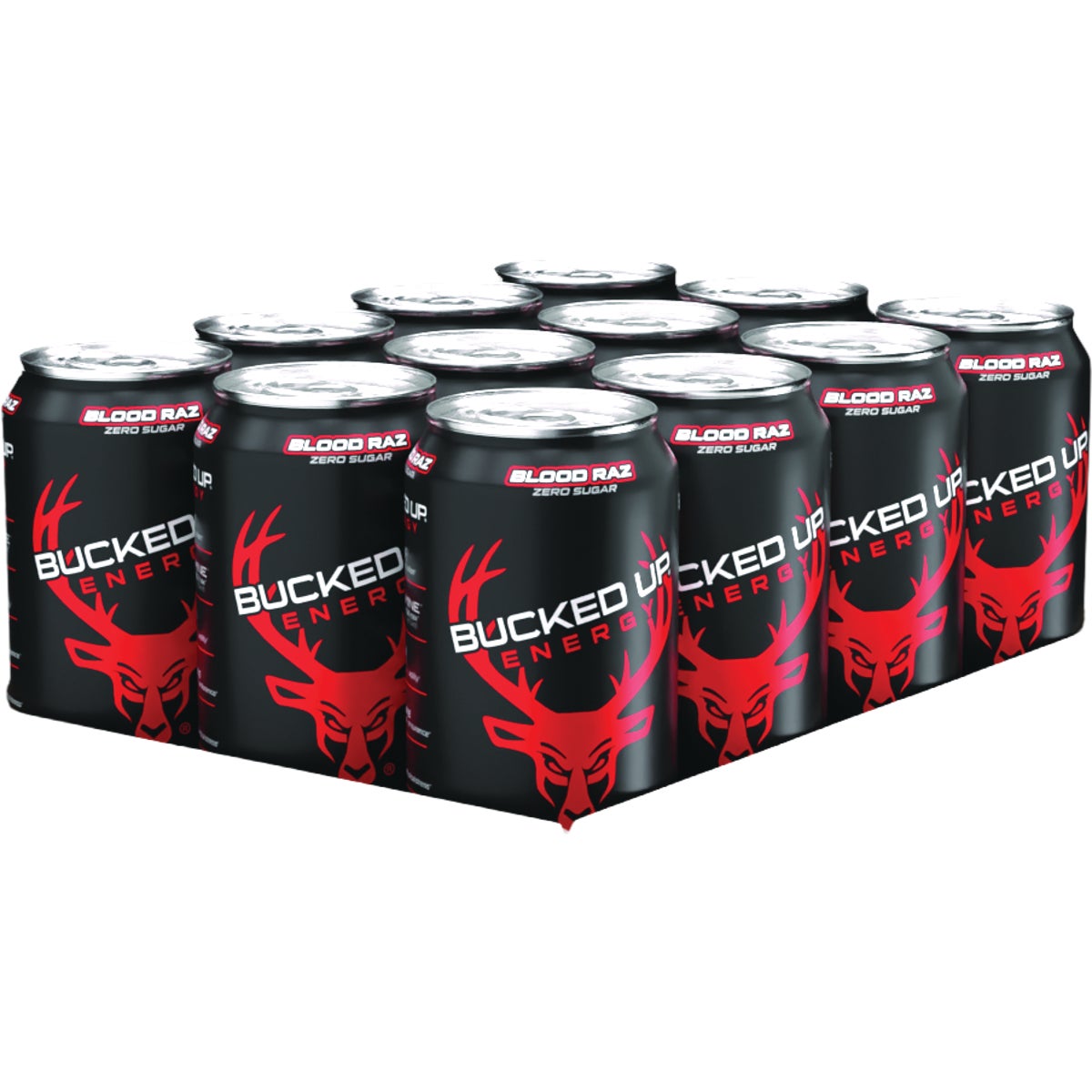 Bucked Up 16 Oz. Blood Raz Energy Drink Image 2