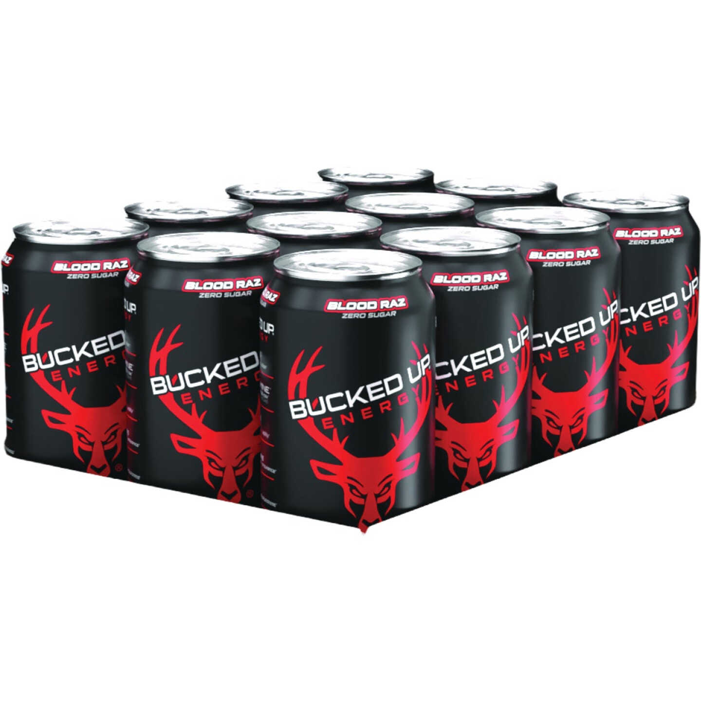 Bucked Up 16 Oz. Blood Raz Energy Drink Image 2