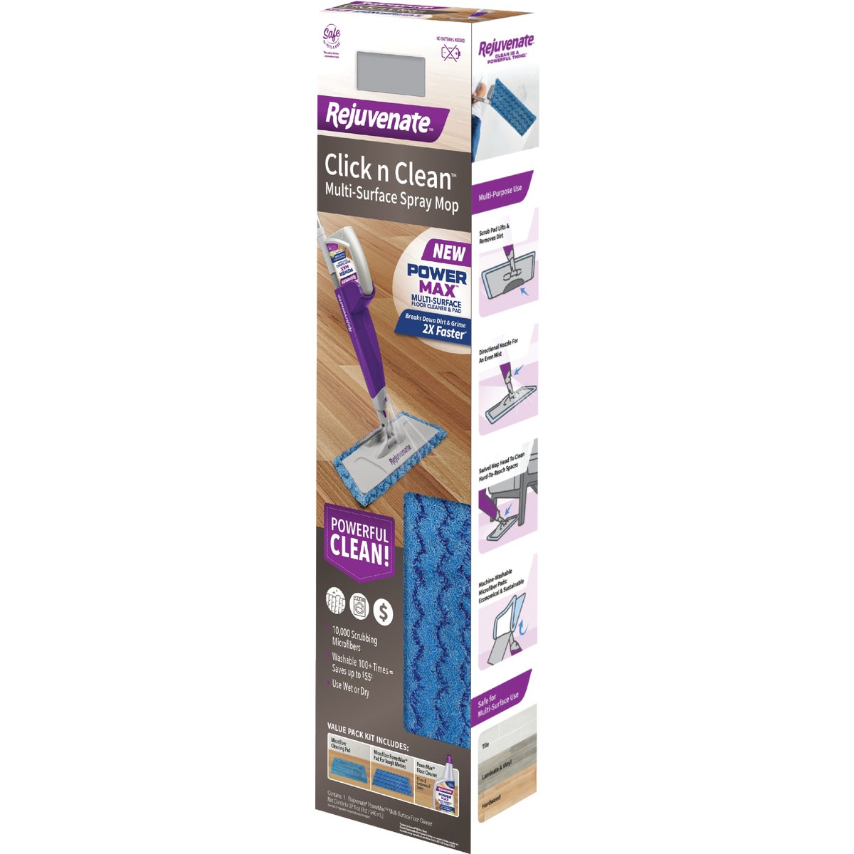 Rejuvenate Click n Clean  Multi-Surface Spray Mop with PowerMax Image 3