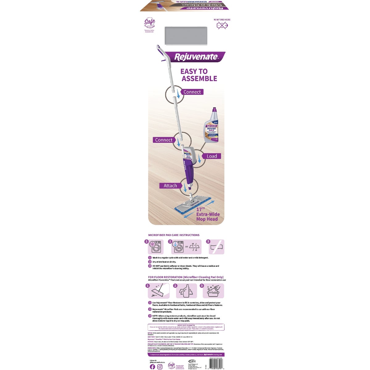 Rejuvenate Click n Clean  Multi-Surface Spray Mop with PowerMax Image 2
