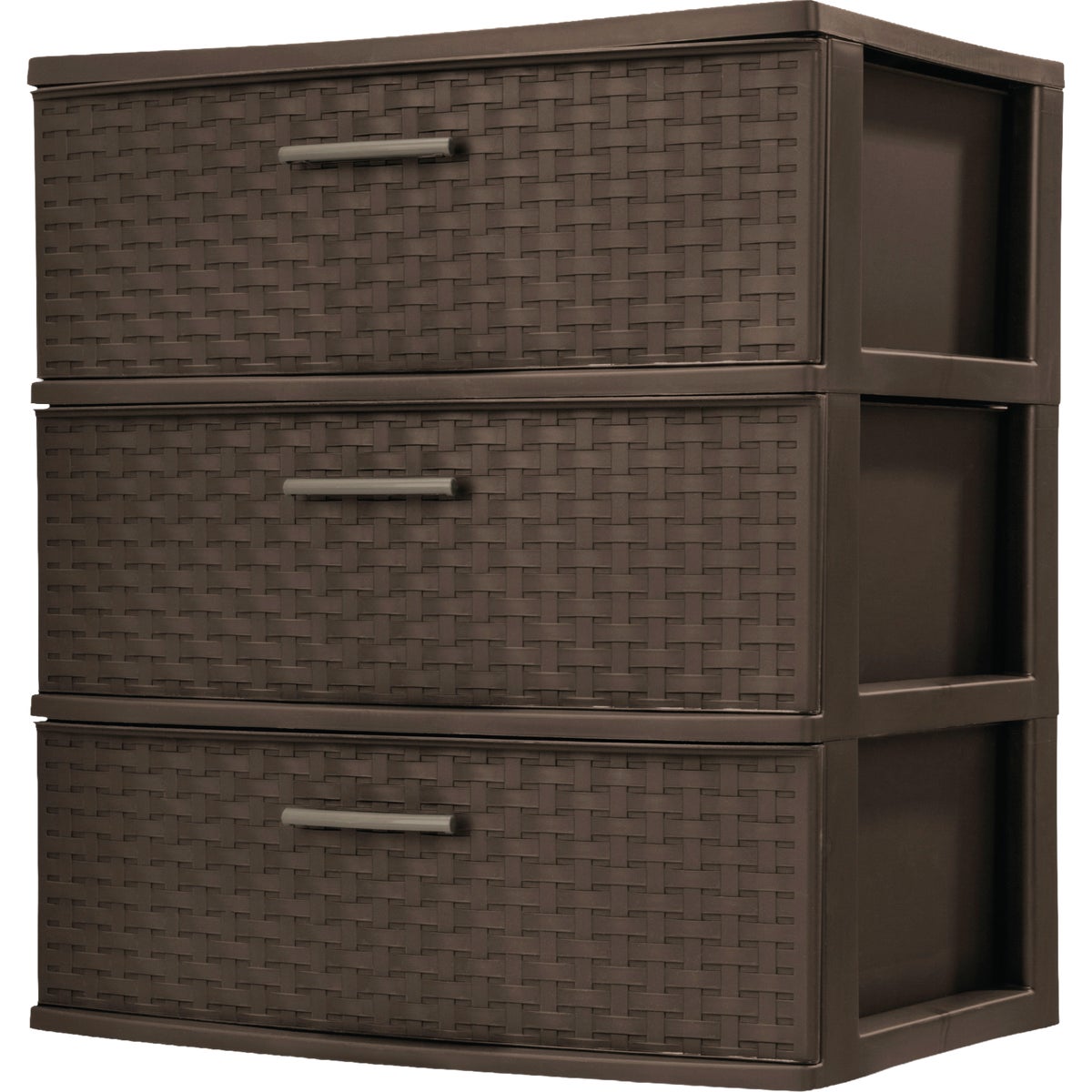 Sterilite Espresso 3-Drawer Wide Weave Tower