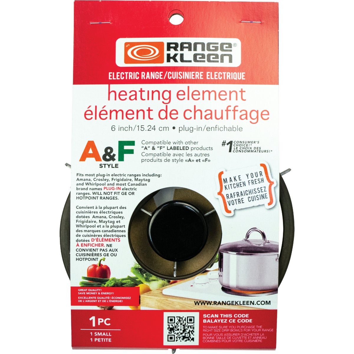 Range Kleen Style A Small 6 In. 3-Coil Plug-in Range Element with Y Bracket Image 2