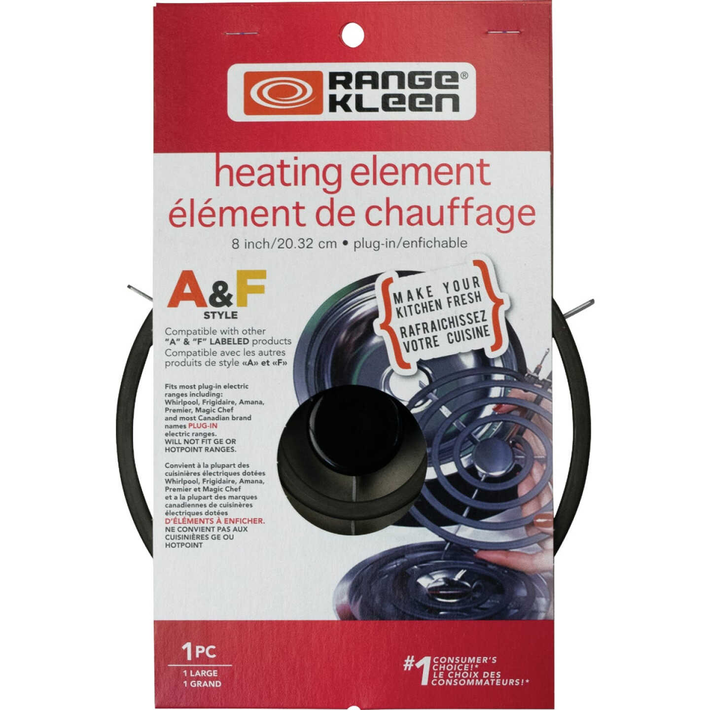Range Kleen Style A Large 8 In. 4-Coil Plug-in Range Element with Y Bracket Image 2