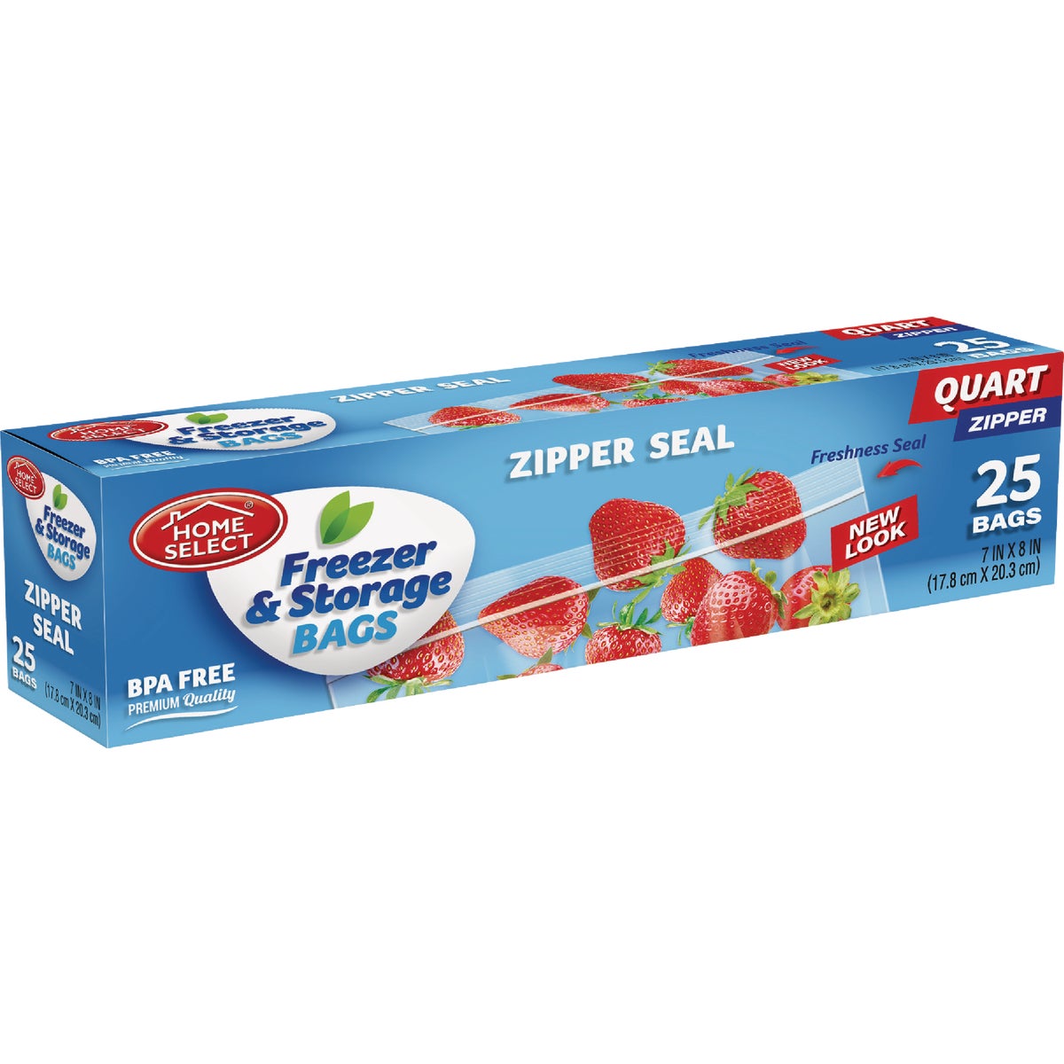 Home Select Qt. Zipper Freezer Bag (25-Count)