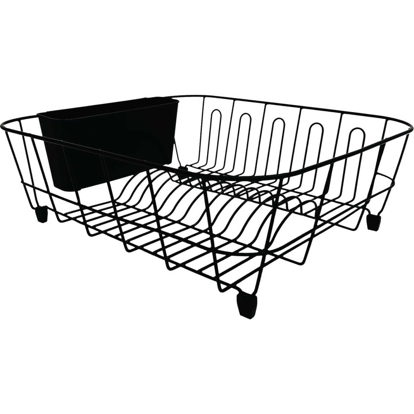 Grayline 14 In. W x 17-1/2 In. L Black Wire Sink Dish Drainer Image 1