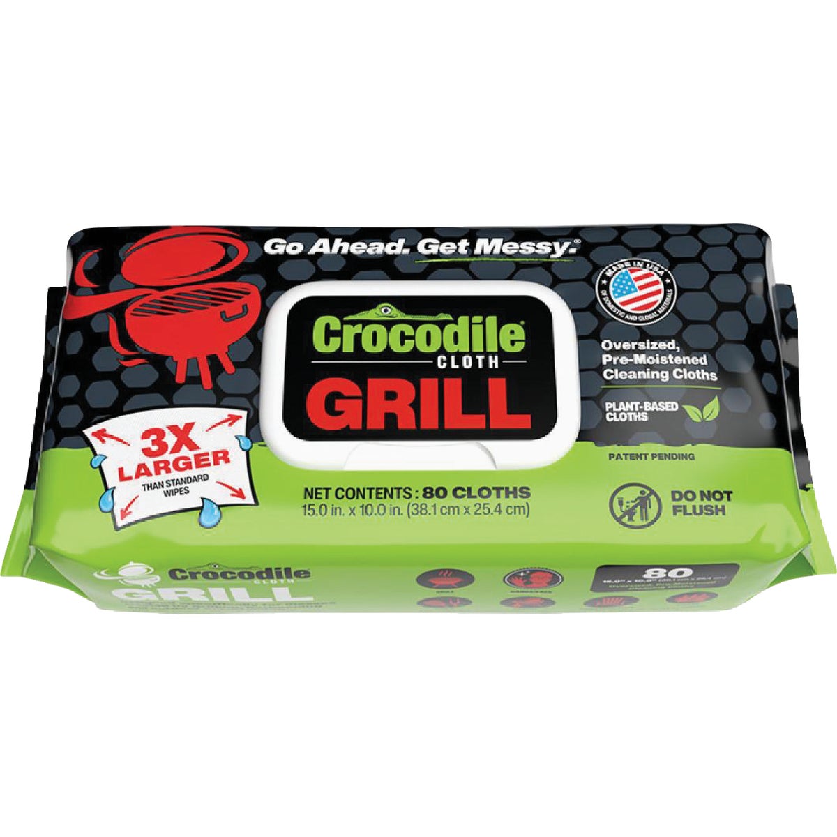 Crocodile Cloth 10 In. x 15 In. Grill Cleaning Wipe (80-Count)