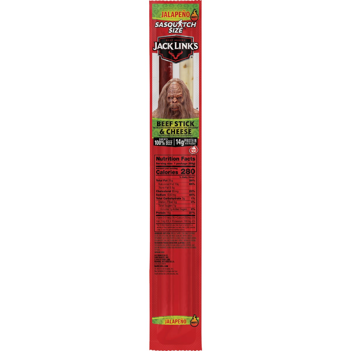 Jack Link's 2.45 Oz. XL Beef and Jalapeno Cheese Combo Image 1