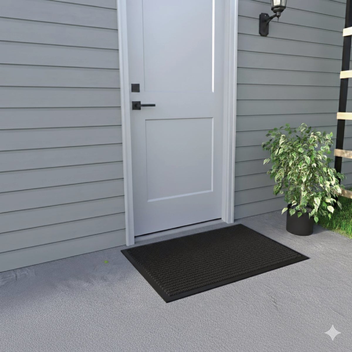 FanMats 18 In. x 28 In. Standard Dual Rib Mat, Charcoal Black Image 2