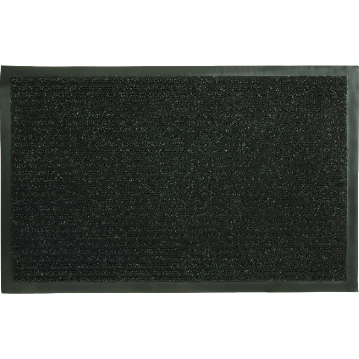 FanMats 18 In. x 28 In. Standard Dual Rib Mat, Charcoal Black
