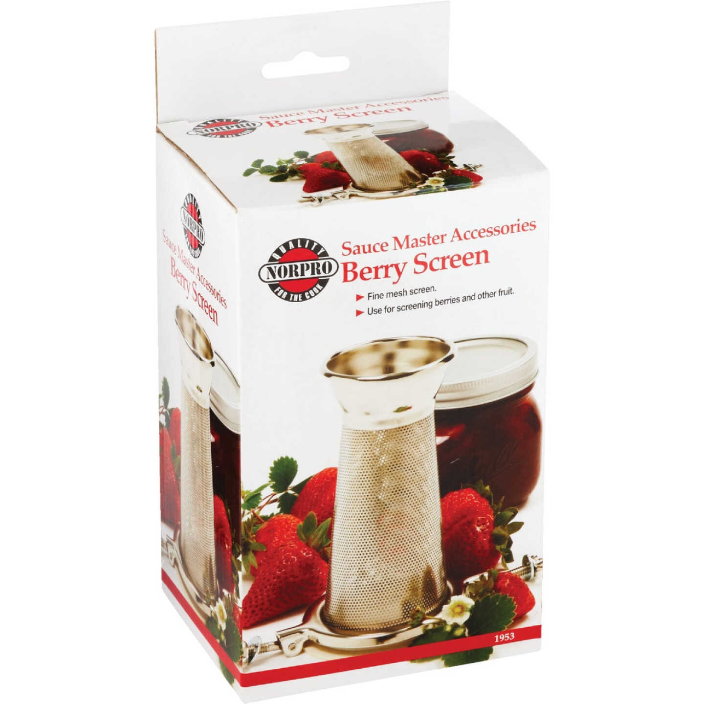 Sauce Master 6 In. x 3.5 In. Vegetable & Fruit Strainer - Berry Strainer Screen Image 4