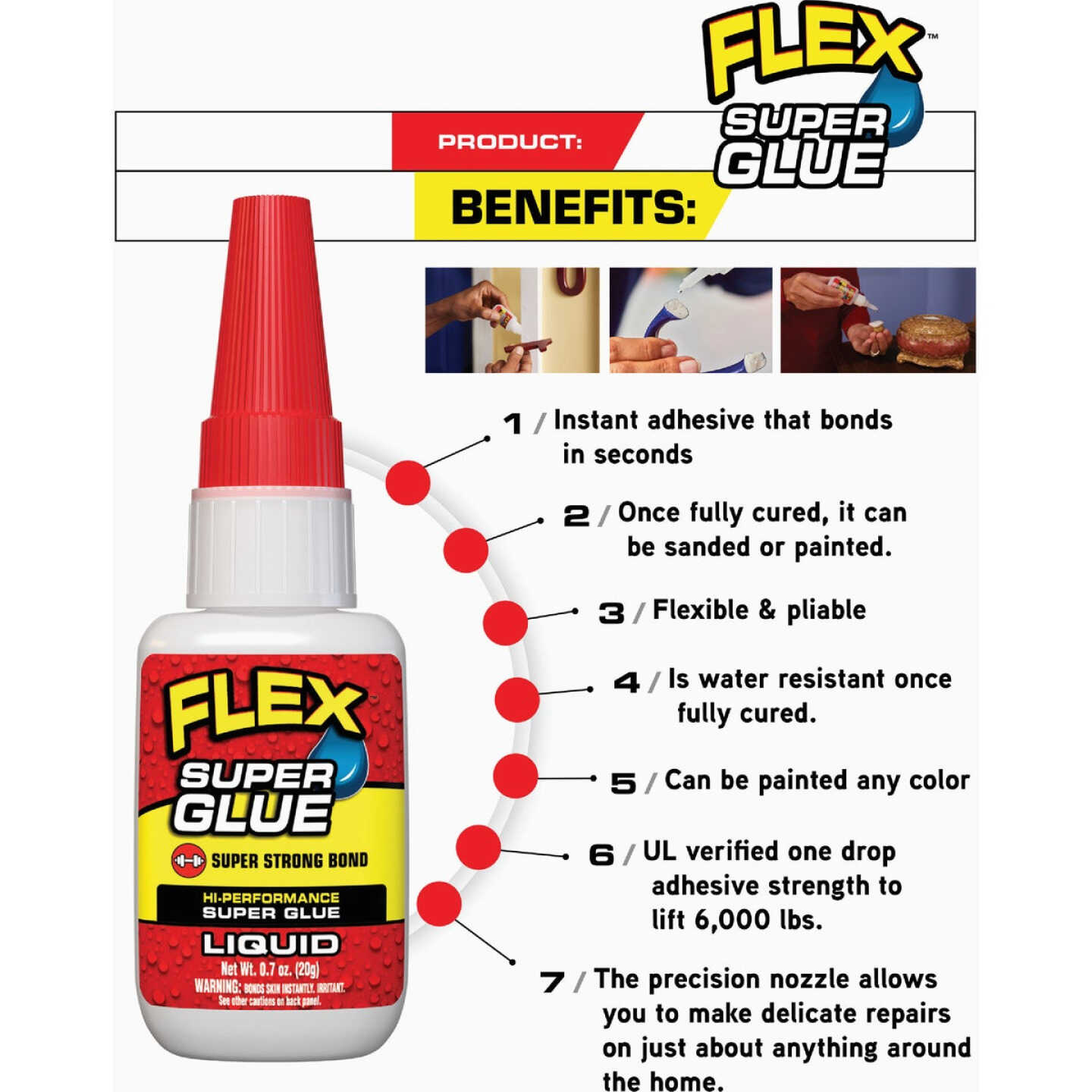Flex 0.7 Oz. Liquid Super Glue Image 3
