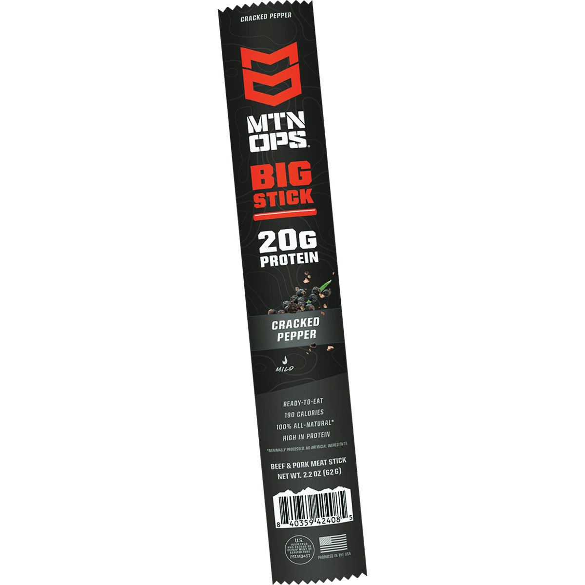 MTN OPS 2.2 Oz. Big Stick Cracked Pepper Meat Stick