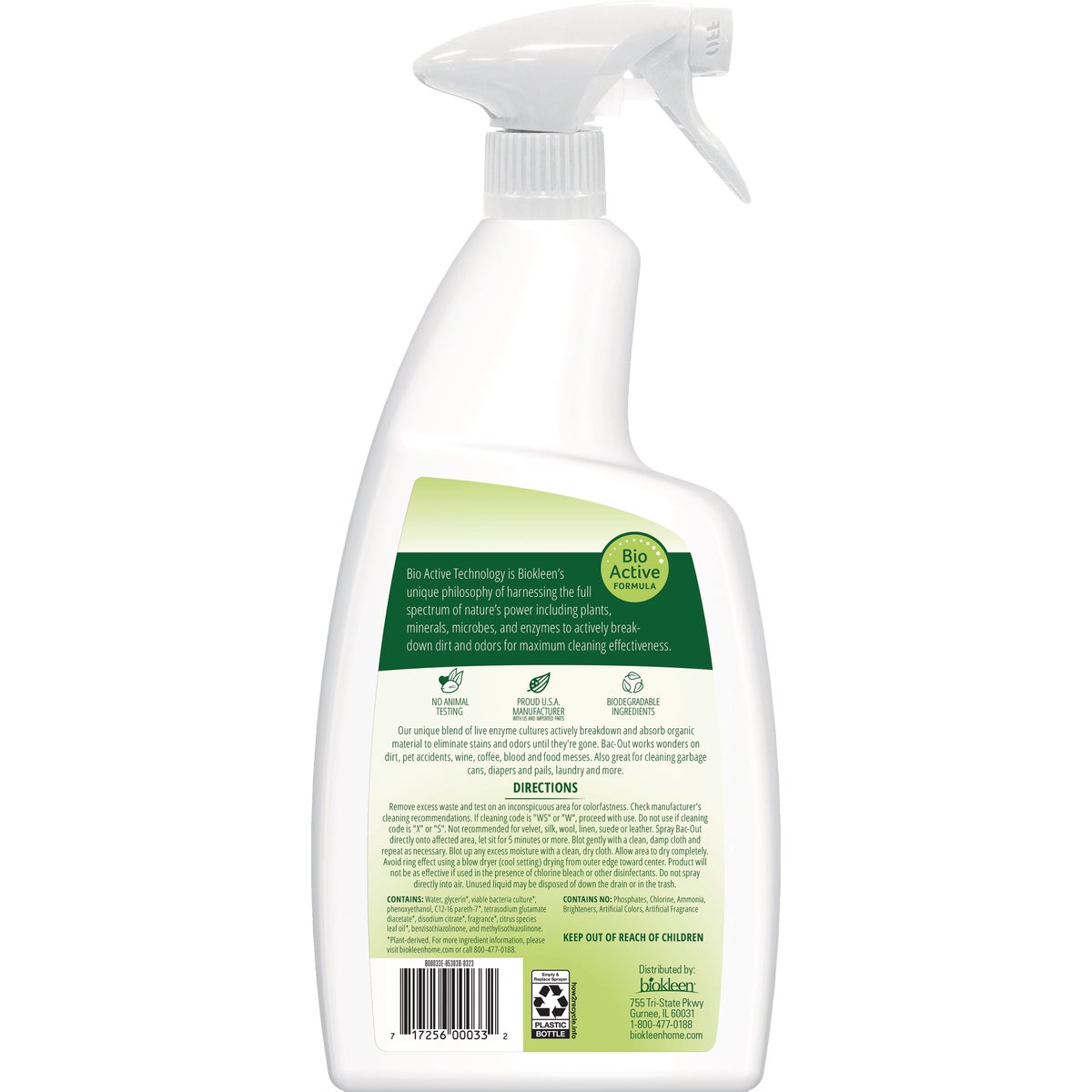 Biokleen 32 Oz. Lime Foaming Action Bac-Out Stain + Odor Remover Image 2