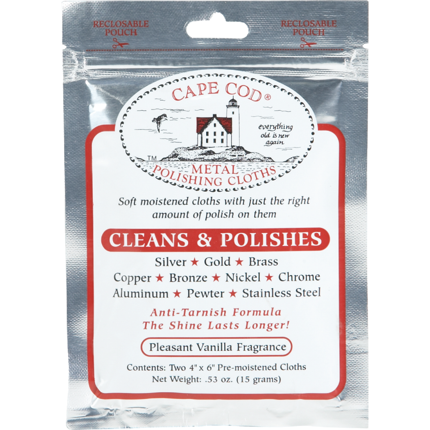 Cape Cod Pre-Moistened Metal Polishing Cloth (2 Count) Image 1