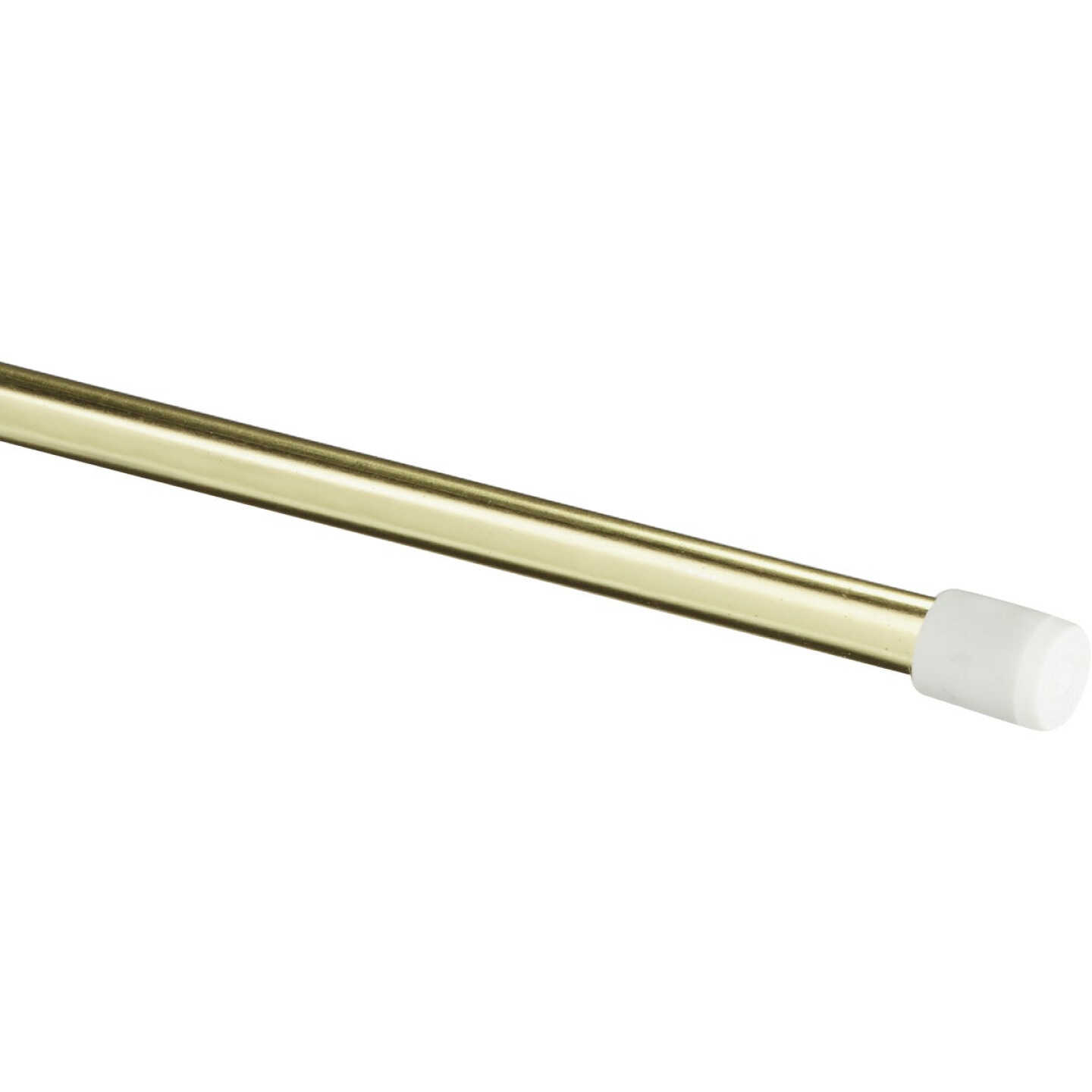 Kenney Strafford 28 In. To 48 In. 7/16 In. Spring Tension Rod, Brass Image 1