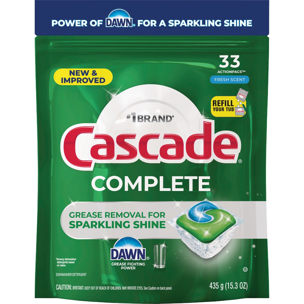 Cascade Complete Fresh Dishwasher Detergent Tabs (33-Count)