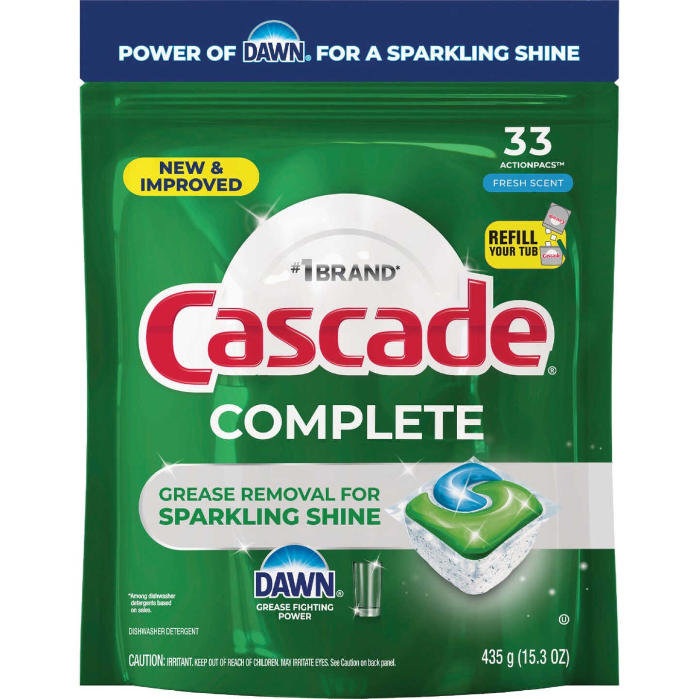 Cascade Complete Fresh Dishwasher Detergent Tabs (33-Count) Image 1