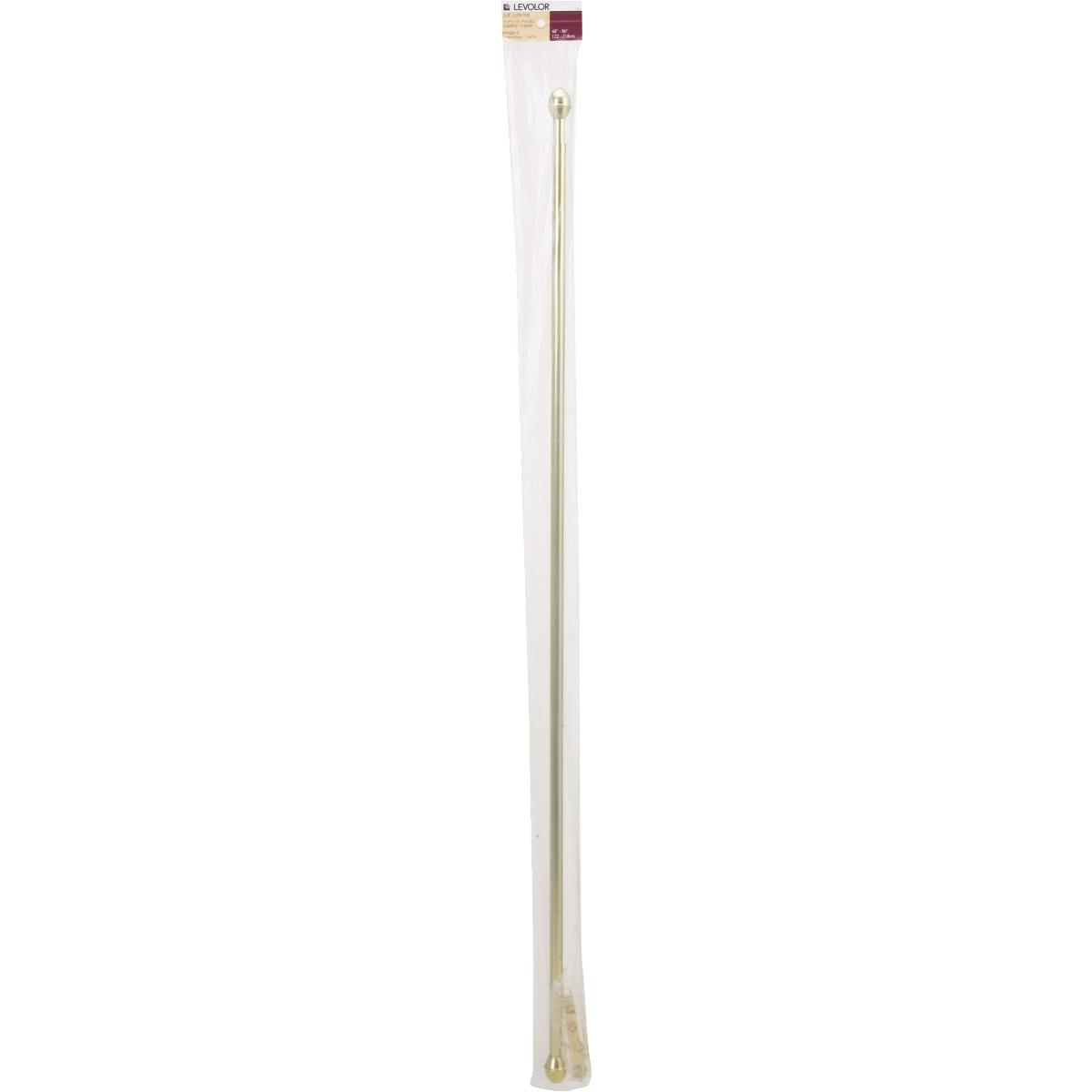 Levolor 48 In. To 86 In. 5/8 In. Brass Standard Cafe Rod