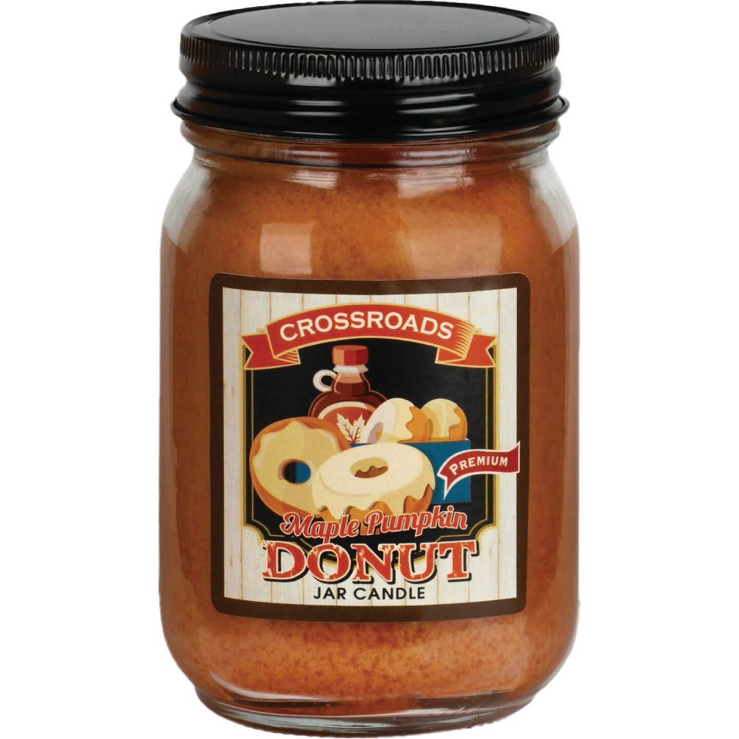 Crossroads Original Designs 12 Oz. Jar Candle, Maple Pumpkin Donut Image 1