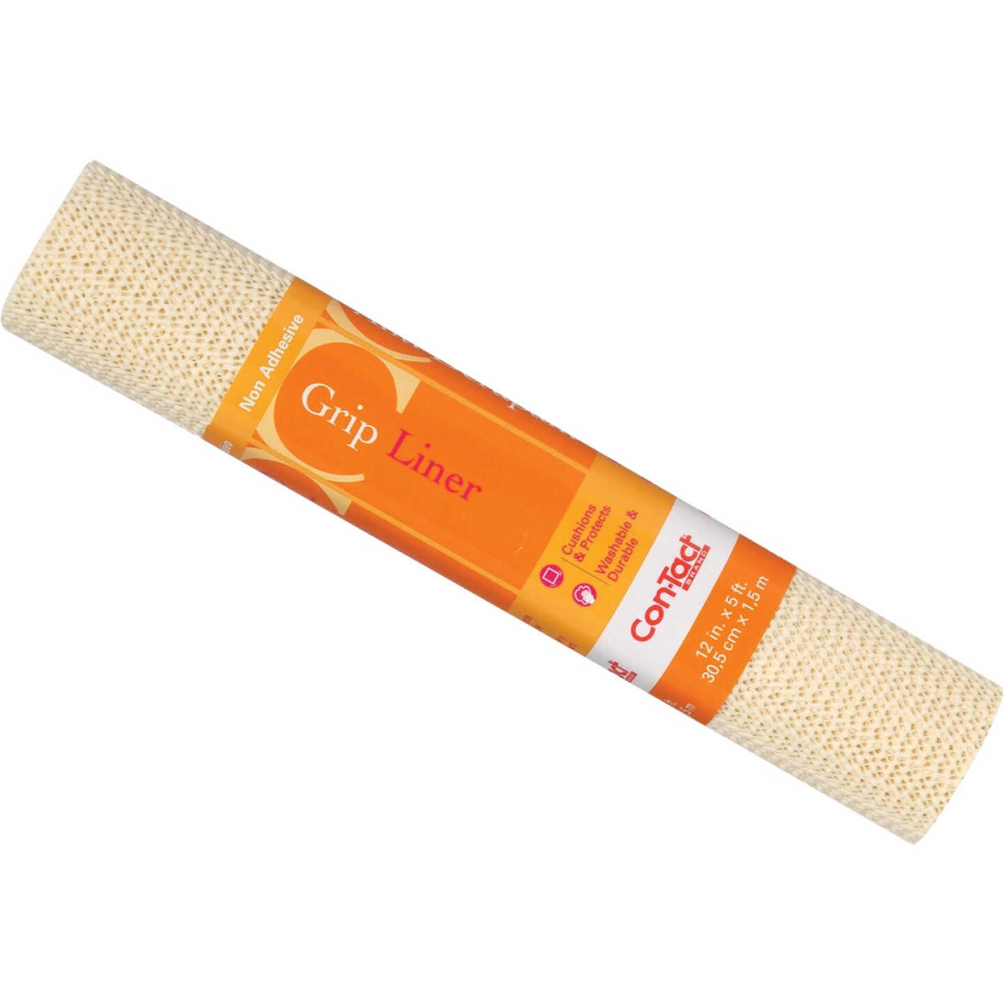 Con-Tact 12 In. x 5 Ft. Almond Beaded Grip Non-Adhesive Shelf Liner Image 1