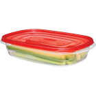 Rubbermaid TakeAlongs 4 C. Clear Rectangle Food Storage Container with Lids (3-Pack) Image 1