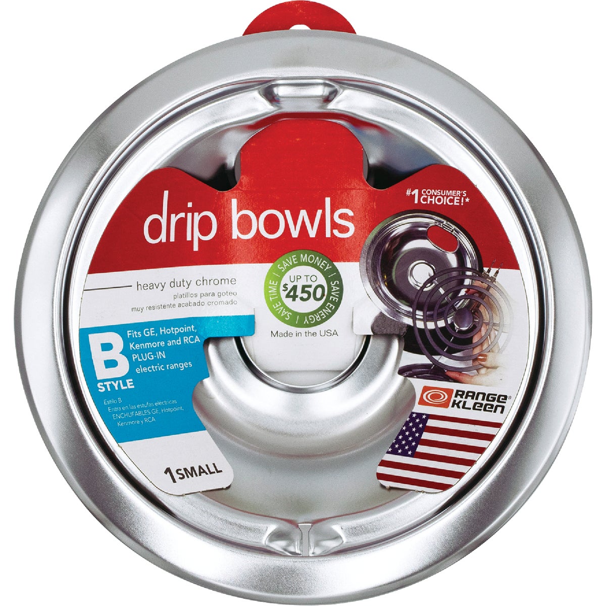 Range Kleen Electric Small 6 In. Style B Round Chrome Drip Pan Image 2