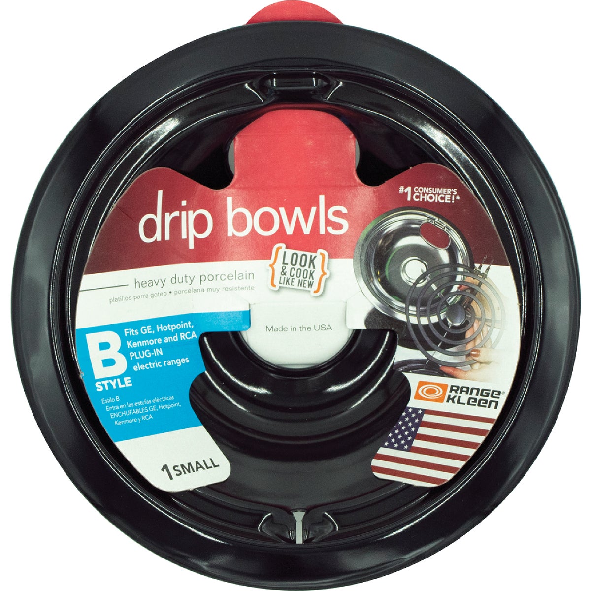 Range Kleen Electric Small 6 In. Style B Round Black Drip Pan Image 2